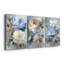 «Blue and Cream Peony», reproduction d'art sur toile tendue sur toile (ensemble de 3)-1139452045