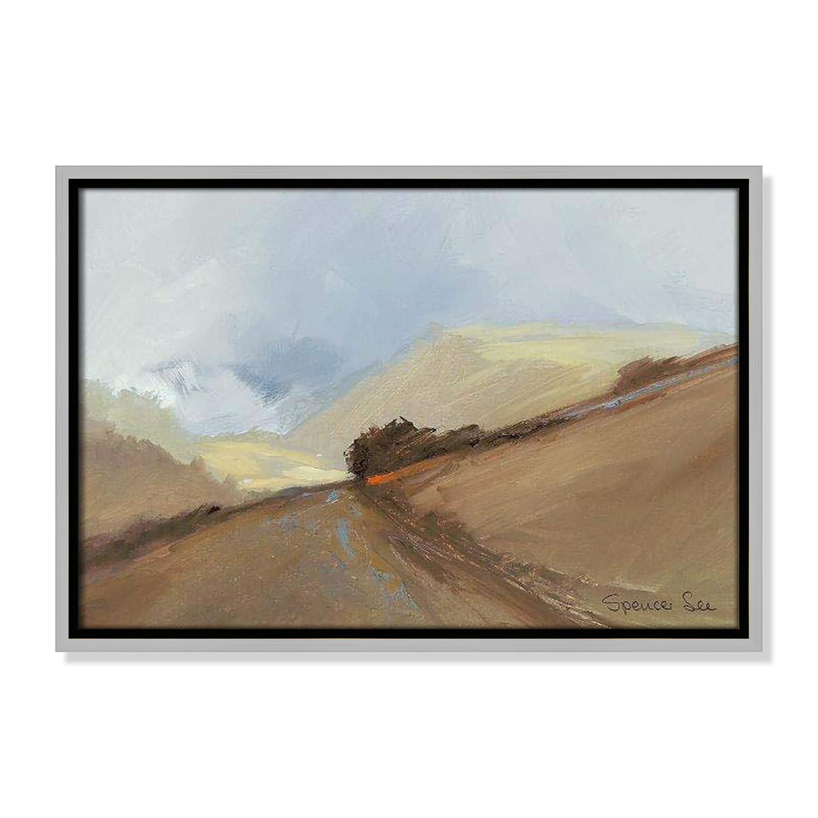 Heaven And Earth II by Spencer Lee, 13.5'' H x 19.5'' W x 2'' D, Silver Framed