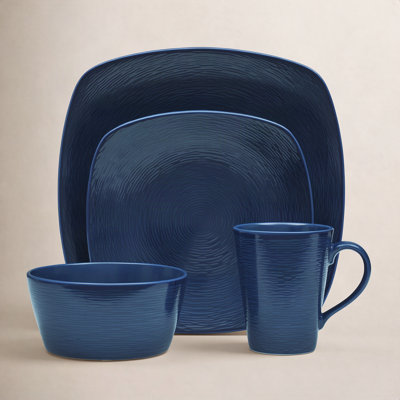 Noritake Colorscapes Swirl 4-Piece Square Place Setting, Service for 1