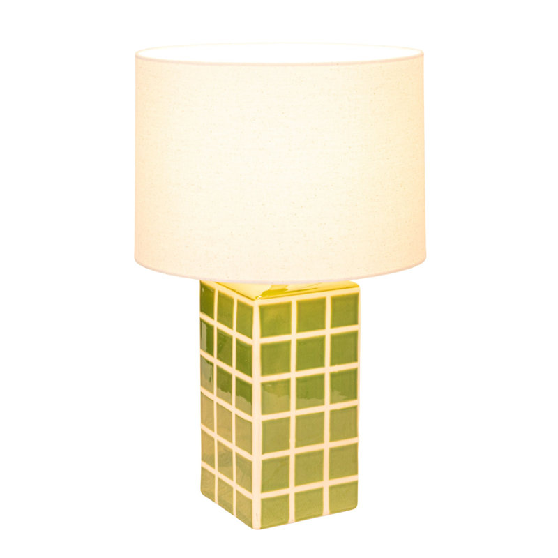 Lampe de table Zara Green Grid
