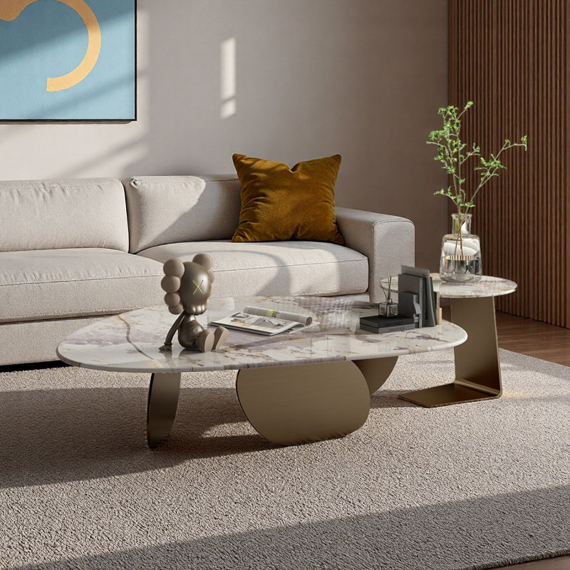 Table basse Luxury, Doré, H 13,8 po x L 55,1 po x l 31,5 po