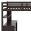 Lit mezzanine avec tiroirs, bureau et garde-robe-106491191