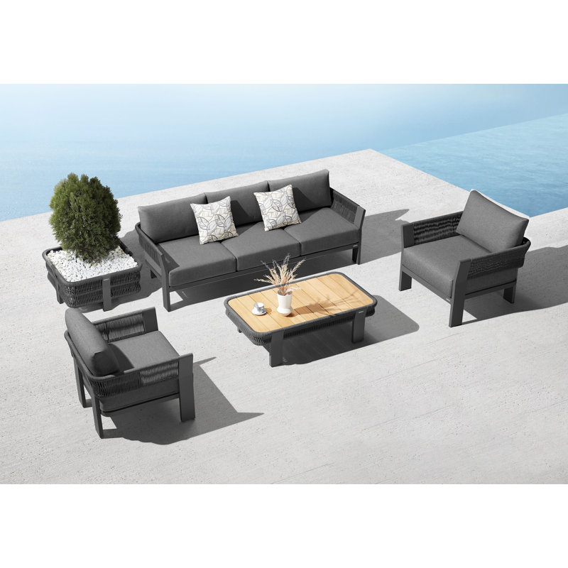 Outdoor 5 - Piece Conversation Set, Dark Gray