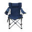 Chaise pliante / portative / inclinable réglable pour camping en plein air (ajustement à trois niveaux), poches latérales et porte-gobelet, sac de transport, bleu foncé