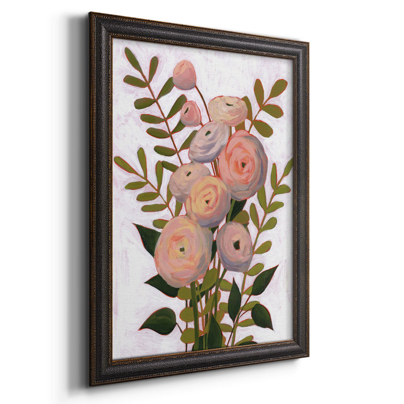 Flower Burst I - Toile encadrée de qualité supérieure - prête à être accrochée, H 20 po x l 16 po x P 2,5 po