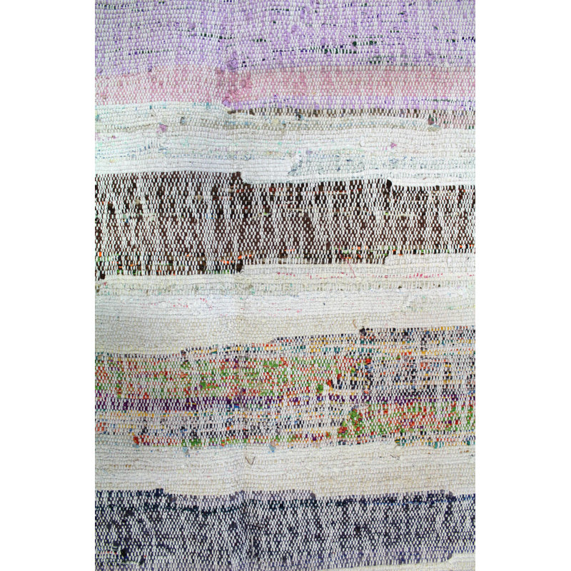 Tapis unique ivoire tissé à la main nouvel âge 8 pi x 9 pi 11 po Anjaro