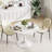 Modern Round 3 Piece Dining Room Table and Chairs Set-1077367355-1077367356-1077367347