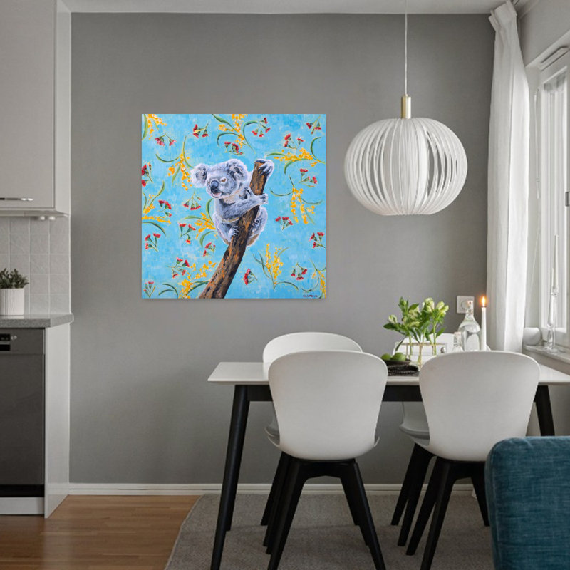 Koala, art animalier contemporain, H 32 po x l 32 po