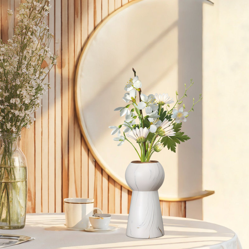 Ceramic Table Vase, 7.87" H x 3.93" W x 3.93" D