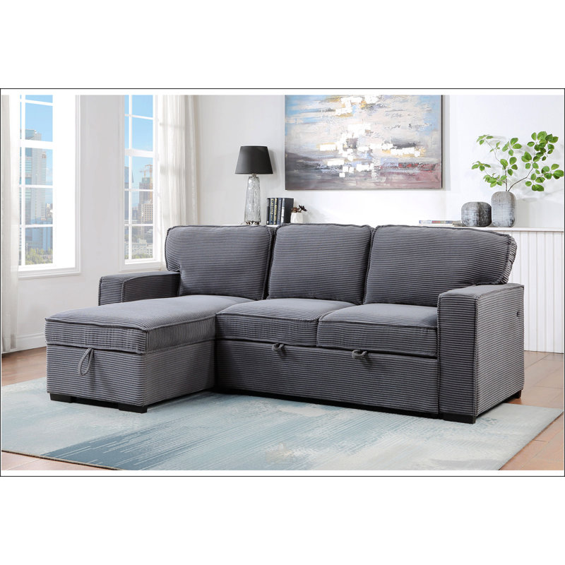 Light Grey Pull Out Sofa Bed