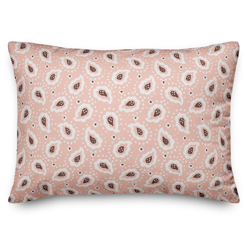 Coussin Paisley, Rose / Brun