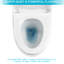 Toilette en céramique avec technologie Tornado - une pièce, blanc, siège silencieux, haute, puissant nettoyage en glaçage à fermeture en douceur blanche, chasse d'eau, hauteur de chaise