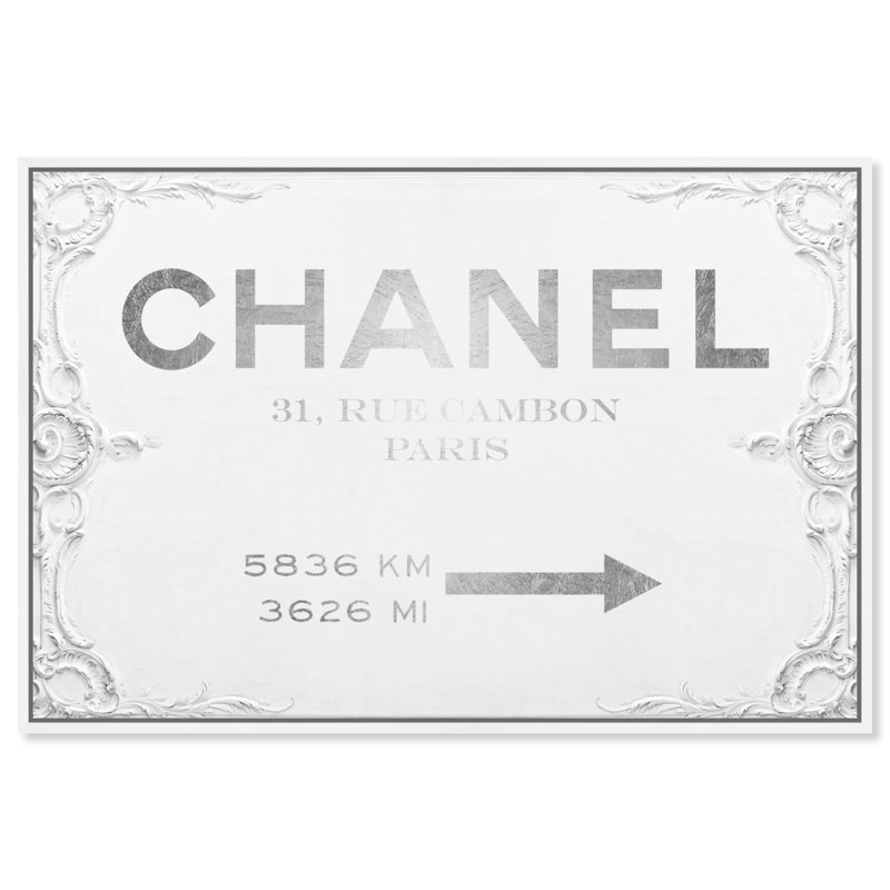Panneau de mode et glamour - peinture, Impression encadrée, H 10 po x l 15 po, Bois blanc