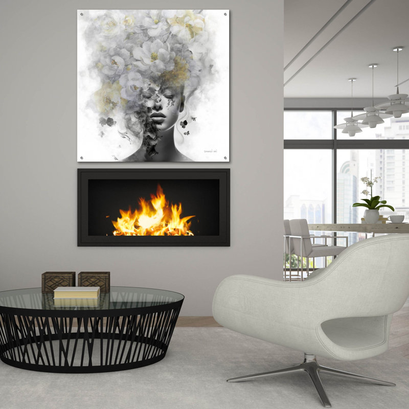 Art mural en verre «Hidden Spring» par Danhui Nai, H 36 po x l 36 po x P 0,2 po
