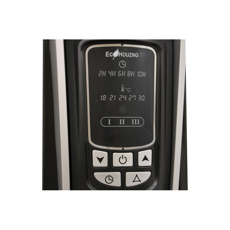 Homevision Technology Ecohouzng 1500 Watt 5200 BTU Electric High Efficiency Radiator Space Heater with Adjustable Thermostat and with Digital Display
