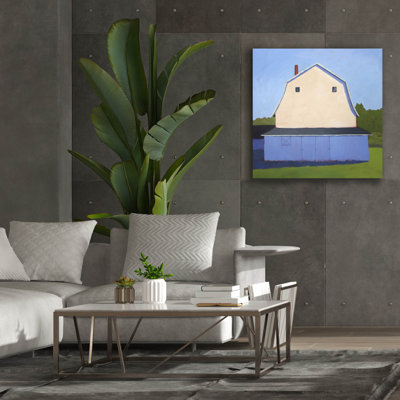 Epic Graffiti 'Primary Barns 2'  by Carol Young Canvas Wall Art, 37" x 37"
