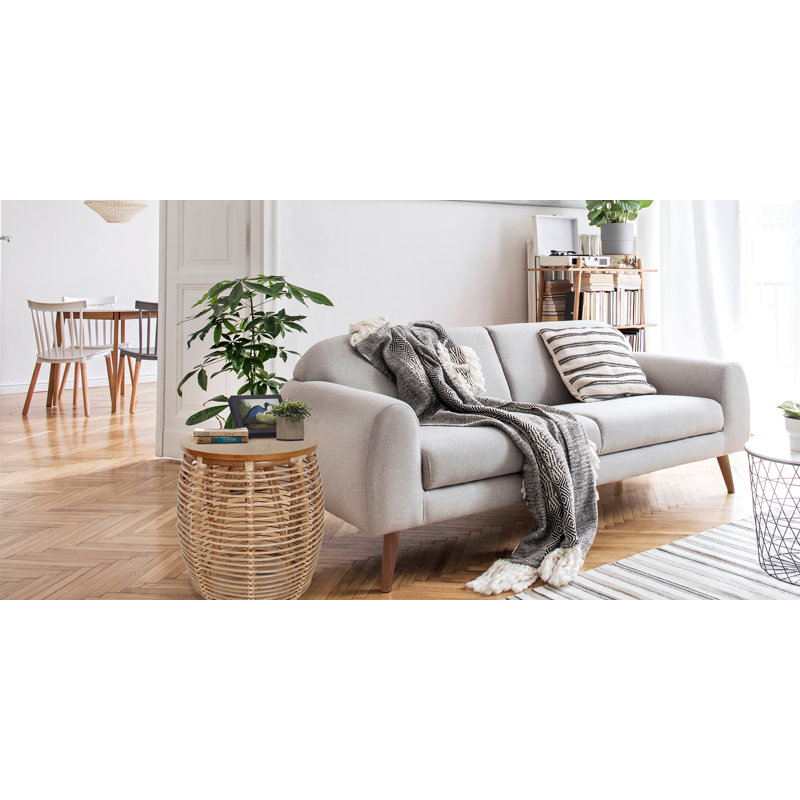 Kiyana Solid Wood Top End Table, Natural