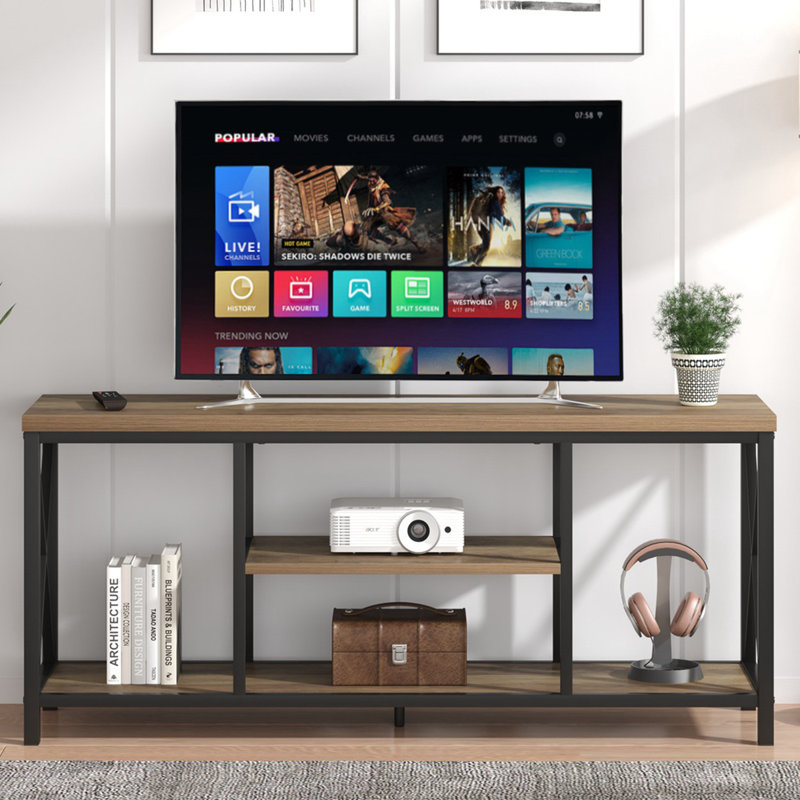 Meuble télé 55 po Hulstein, H 24,2 po x L 55 po x l 15 po, Chêne
