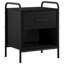40 cm W Galvanised Steel Bedside Table-762829226