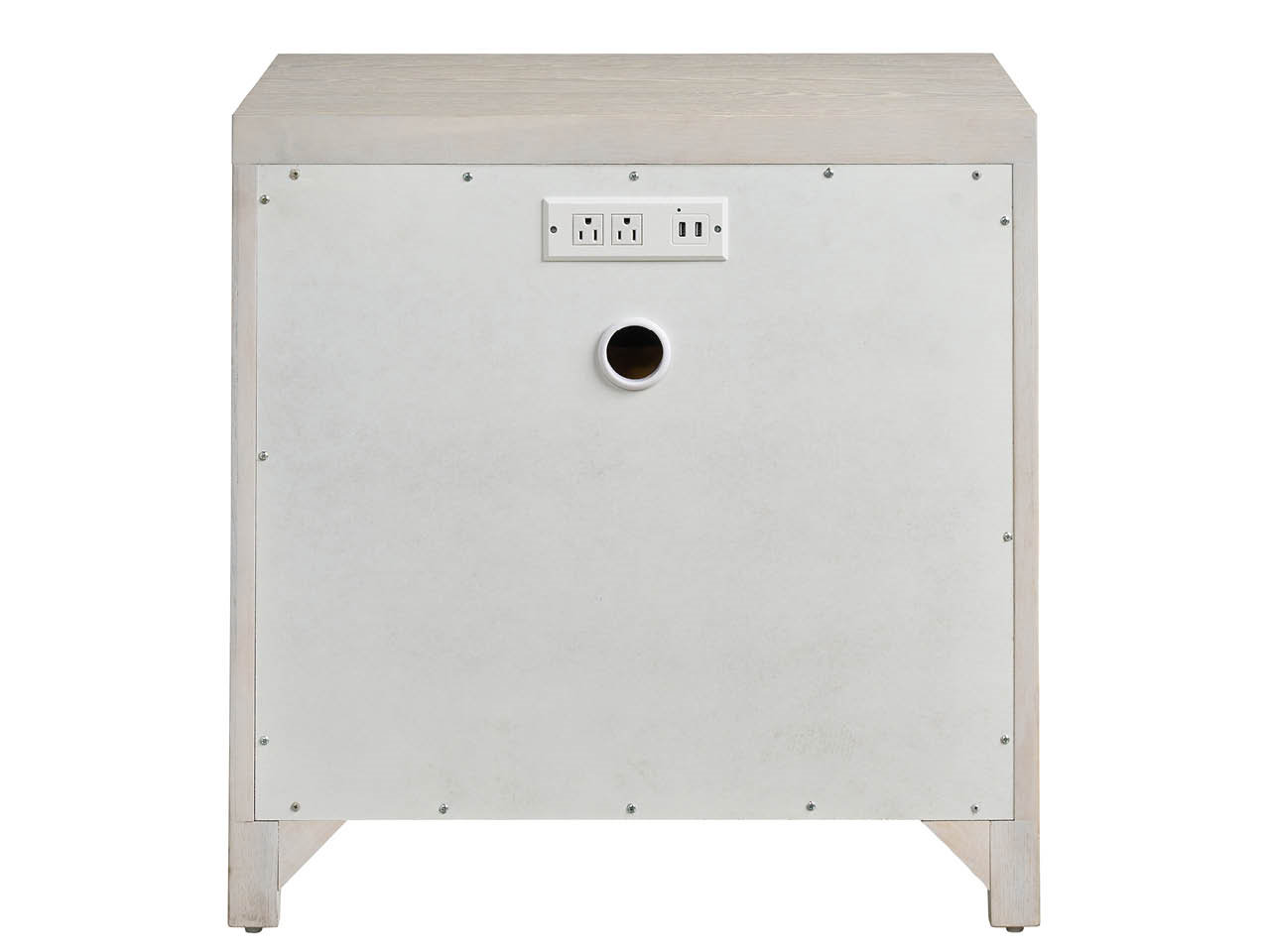 Caterina 3-Drawer Oak Nightstand, White Oak