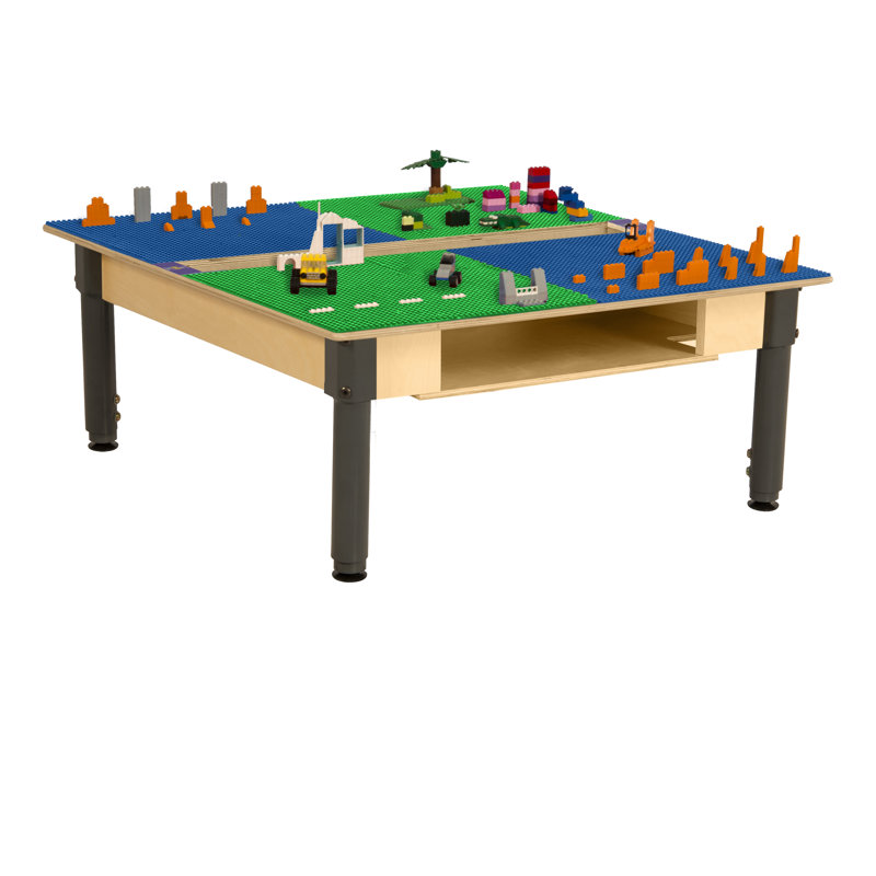 Table de jeu Time-2-Play, Bleu et vert, H 18,5 po x L 35 po x l 31 po