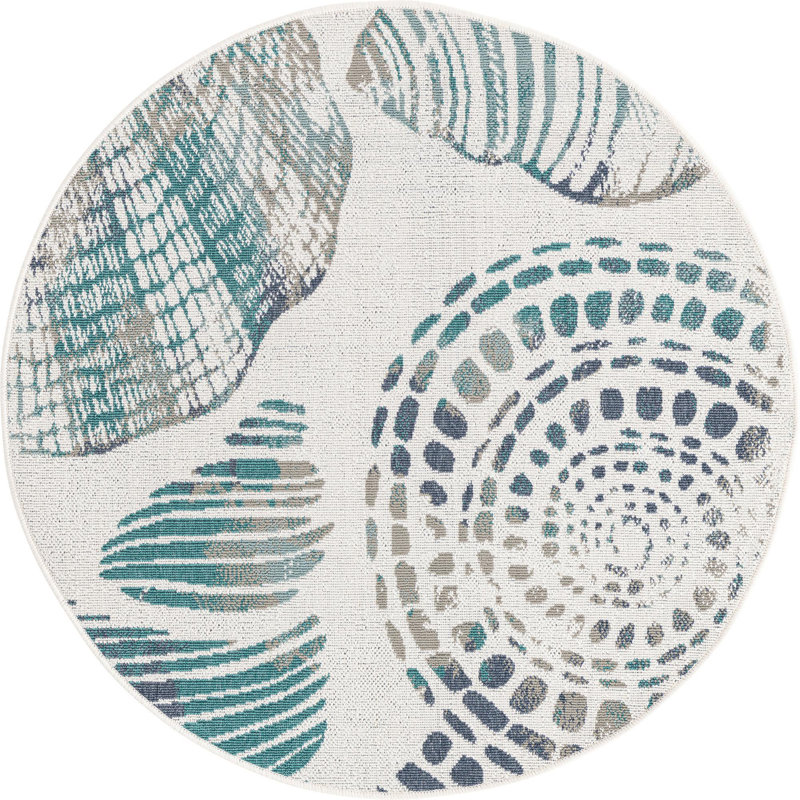 Tapis d'extérieur Ayton couleur sable, Rond 4 pi