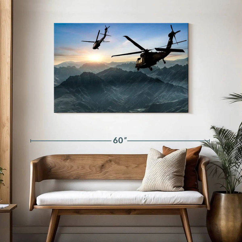 Mait volant des hélicoptères militaires, H 30 po x l 45 po