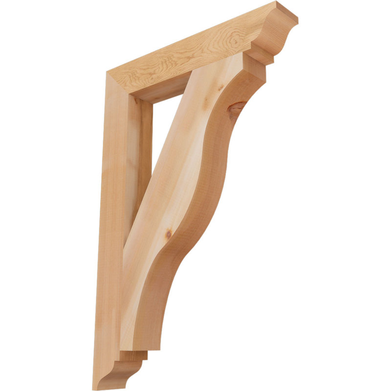Support traditionnel lisse l 3 3 po x P 24 po x H 36 po, cèdre rouge de l'Ouest, H 36 po x l 3,5 po x P 24 po, Lisse