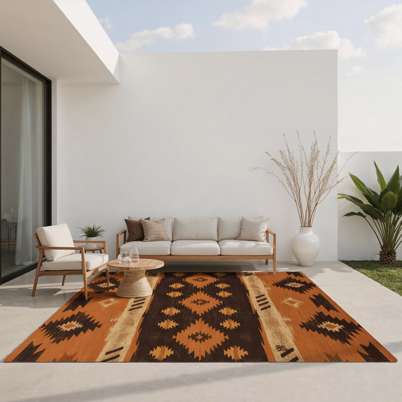 Stone Mosaic Indoor And Outdoor Area Rug, Rectangle 1'6" x 2'6"