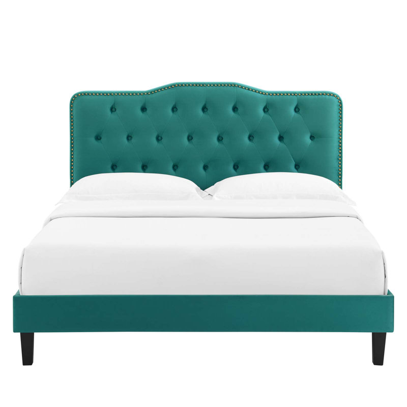 Modway Amber Platform Bed, Teal, King