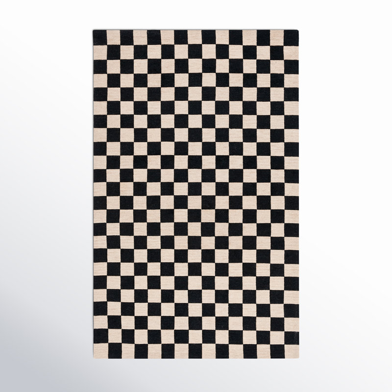 Freesia Area Rug In Black/Beige, Rectangle 5' x 8'