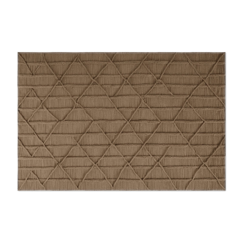 Tapis brun intérieur et extérieur Trellis, Rectangle 5 pi x 7 pi