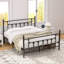 Double Metal Bed Frame with Headboard-1690835539-1690835538