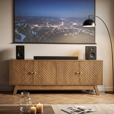 63" Mid-Century Modern TV Stand for TVs Up to 60"