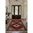 Mattis Burgundy Beige Moroccan Machine Printed Cotton Polyester Area Rug-1042596548