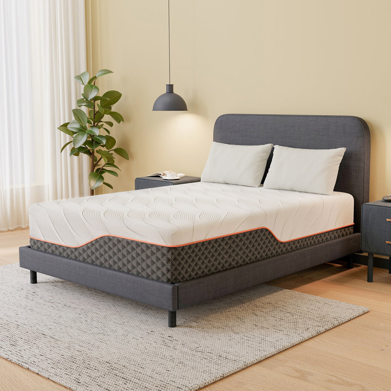 Matelas hybride Eshine 14 po, mi-ferme, certifié CertiPUR US, 14", Grand lit