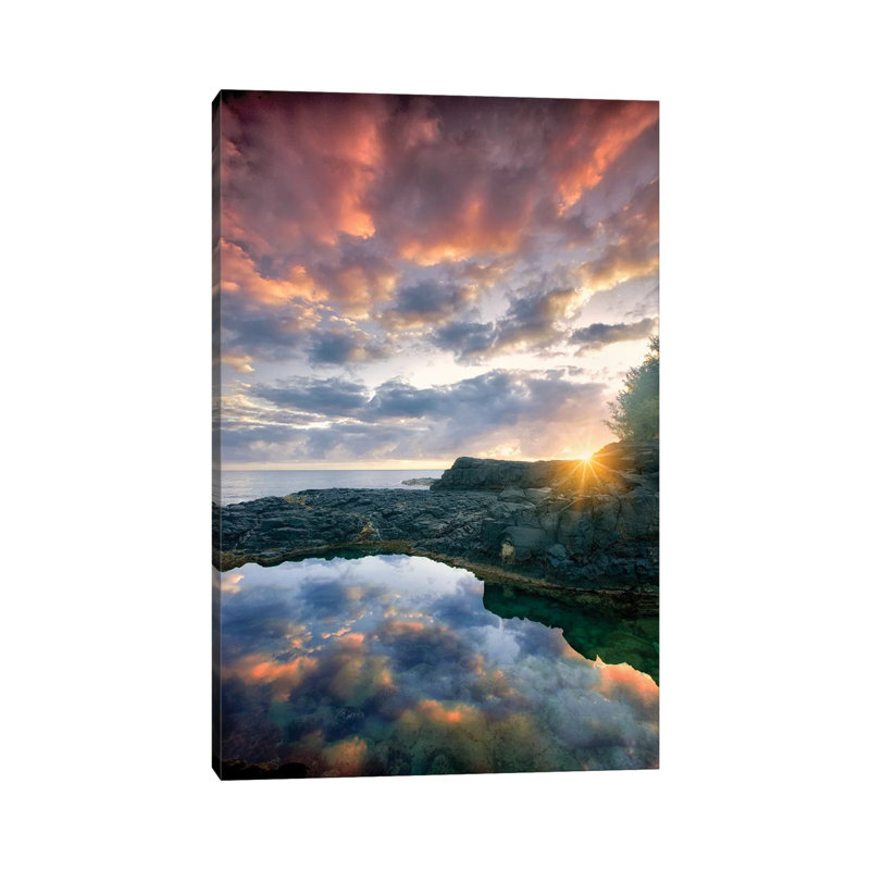 Kauai Sunrise, Acrylique, H 24 po x l 16 po x P 0,25 po