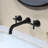 Double Cross Handles Wall Mounted Bathroom Faucet-113953263