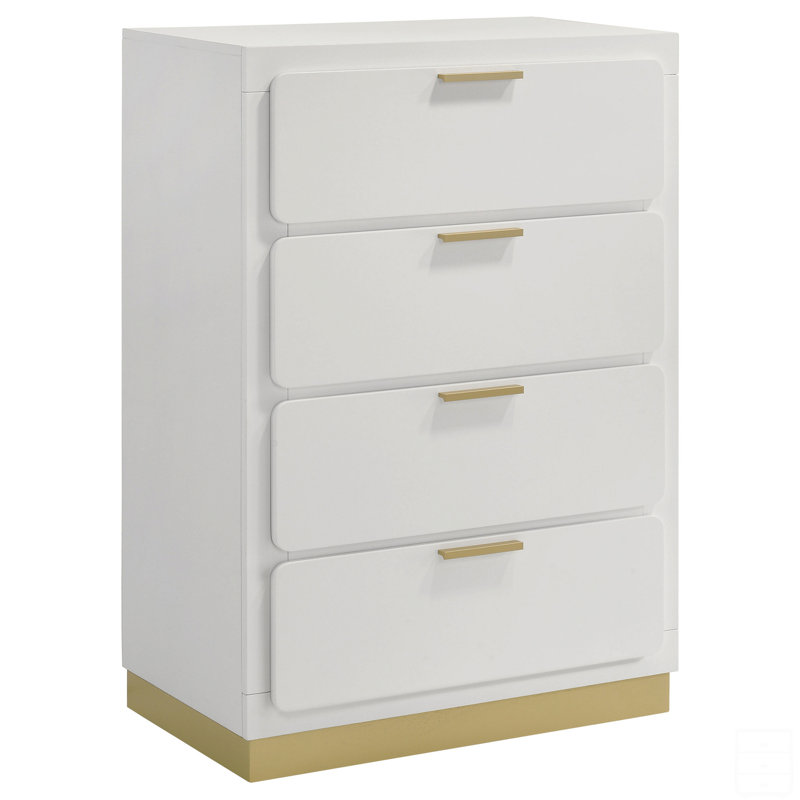 Commode 4 tiroirs, Blanc