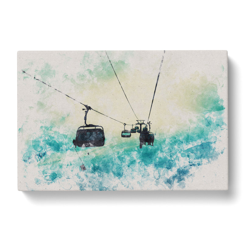 Ski Lift - Wrapped Canvas Print, 40cm H x 60cm W x 3cm D