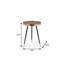 Table de bout ronde 24 po en noyer noir et or rose et acier inoxydable