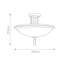 Delatorre Glass Semi Flush Mount