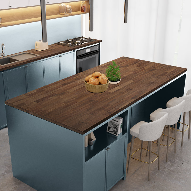 Plateau de table en bois d'acacia massif Gladys, surface durable et personnalisable pour bureau de bricolage, bureau, table de salle à manger, comptoir de cuisine