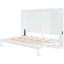 Grand lit mural blanc, confortable et peu encombrant - idéal pour les petits appartements ou pour un bureau à domicile, ou avec mécanisme à deux pistons