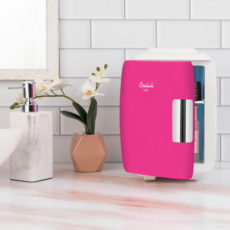 Classique 0,14 cu. Mini réfrigérateur de comptoir, Fuchsia / Blanc