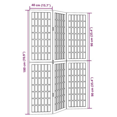 105 cm W 3 - Panel Folding Room Divider