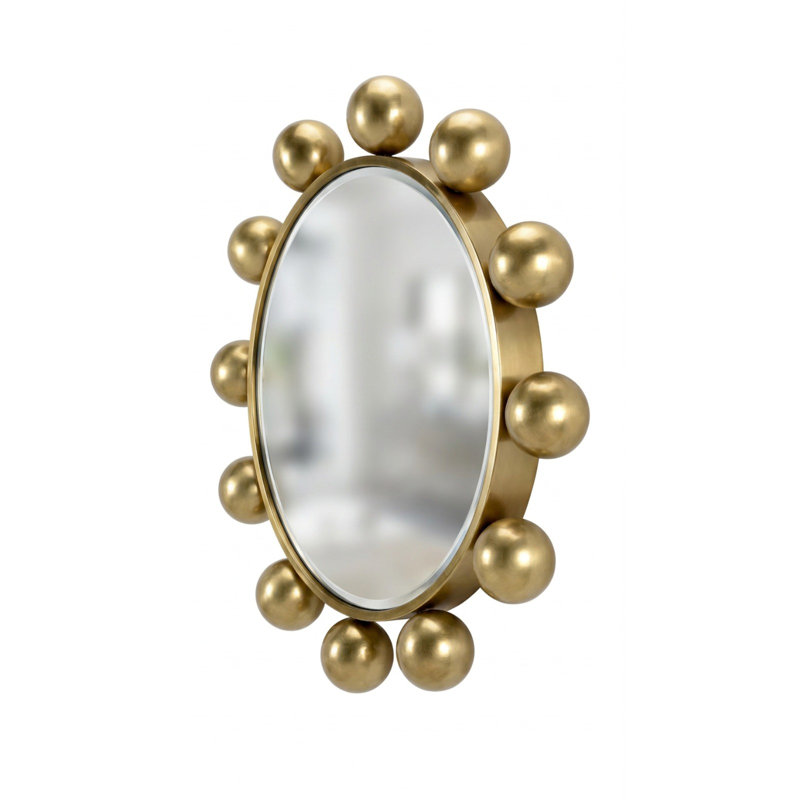 Round-A-Bout Convex Metal Wall Mirror
