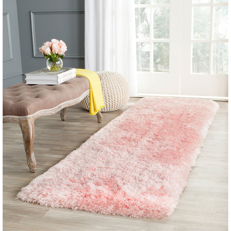 Gentas Shag Hand Tufted Performance Solid Color Rug, Rectangle 3' x 5'