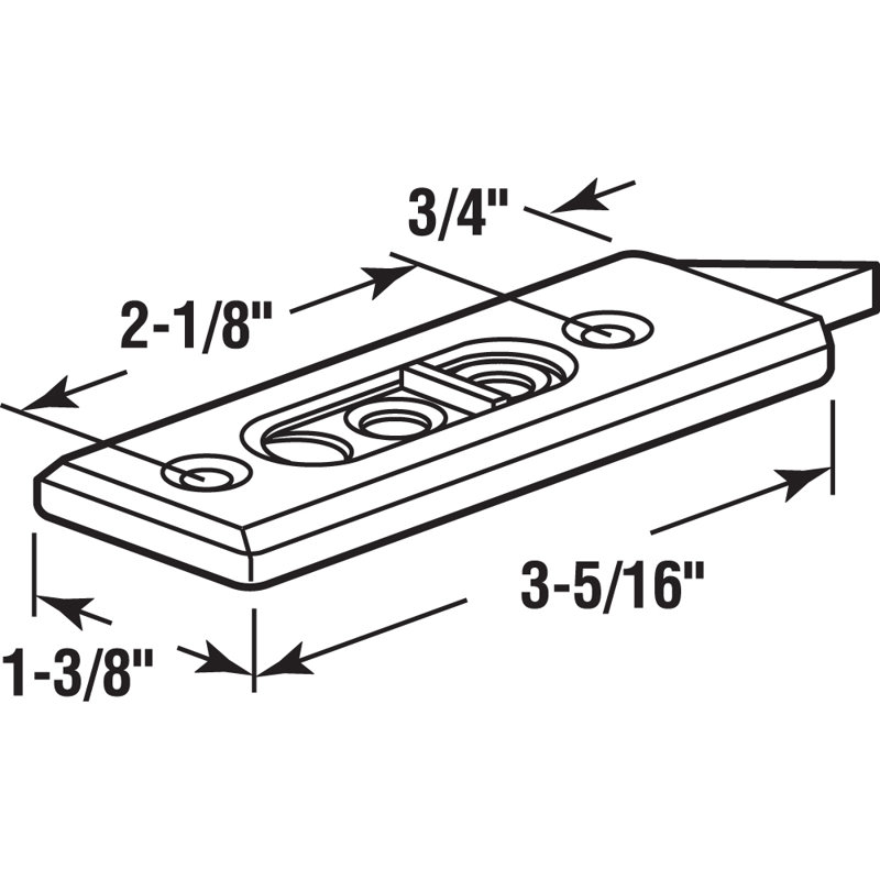 Paire de loquets inclinables Prime-Line, fabrication en plastique blanc, à ressorts, entraxes de 2 1/8 po (1 paire)
