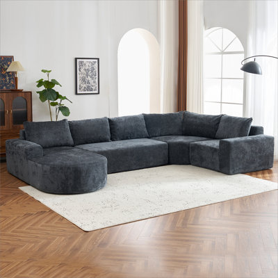 Canapé modulaire surdimensionné de 141,7 po avec canapé modulaire en nuage et siège profond pour salon